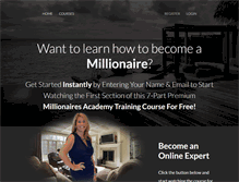 Tablet Screenshot of millionairesacademy.com